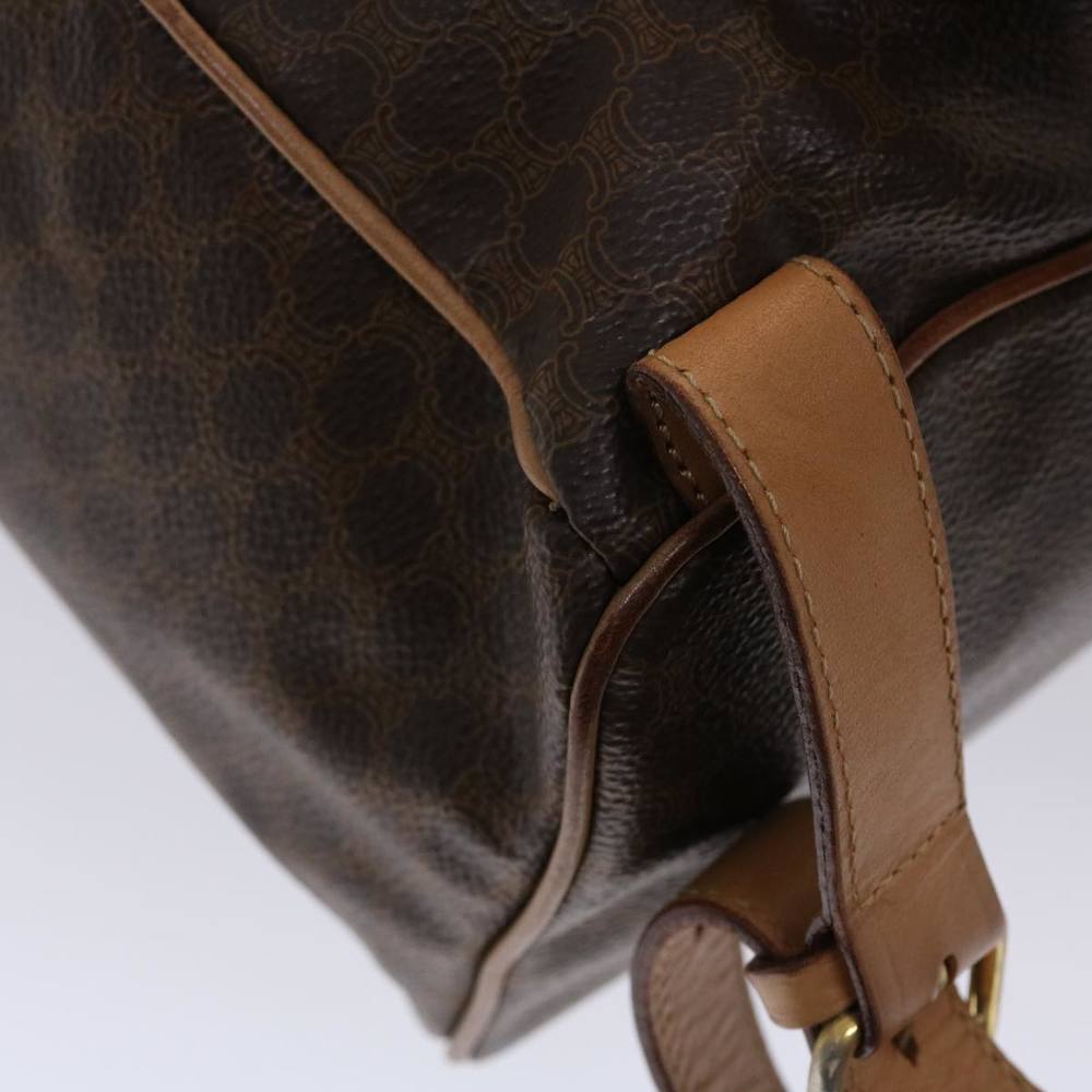 CELINE Macadam Canvas Backpack PVC Leather Brown Auth bs6391 - Picture 16 of 16